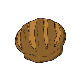 Brown bread clipart