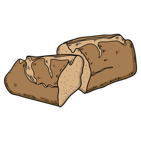 Brown bread drawing clipart
