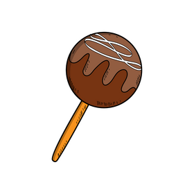 Chocolate lollipop clipart