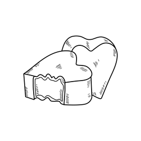 Milk chocolate black and white clipart