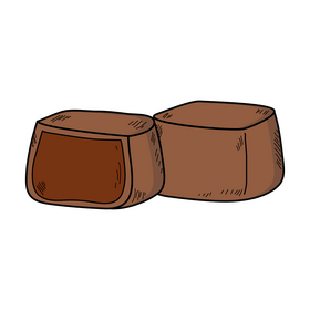 Caramel chocolate clipart