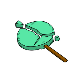 Broken lollipop drawing clipart