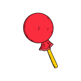 Red lollipop drawing clipart