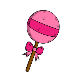 Pink lollipop drawing clipart
