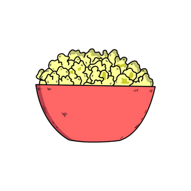 Popcorn drawing clipart