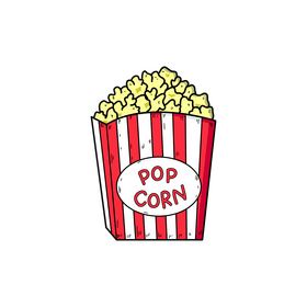 Popcorn carnival drawing clipart