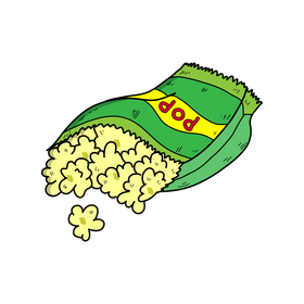 Popcorn cartoon clipart