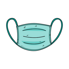 Face mask drawing clipart