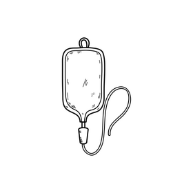 Iv drip drawing black and white clipart
