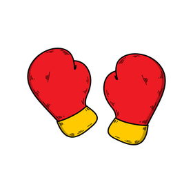 Boxing gloves drawing clipart