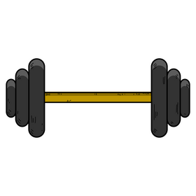 Dumbbell drawing clipart