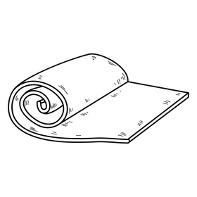 Yoga mat drawing black and white clipart