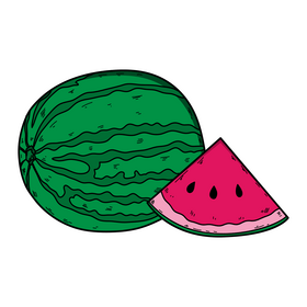 Watermelon drawing clipart