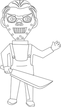 Dr Hannibal Lecter mask black and white clipart