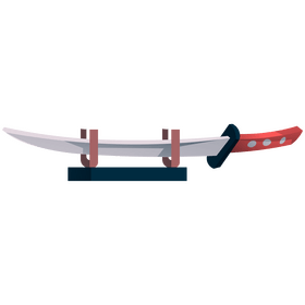 Japanese sword Katana clipart