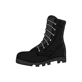 Army boots drawing clipart