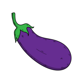 Eggplant drawing clipart