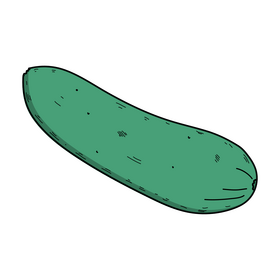 Cucumber drawing clipart
