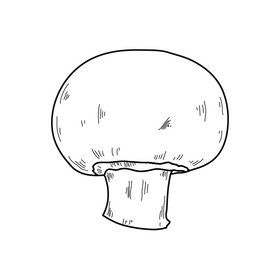 Mushroom drawing black and white clipart