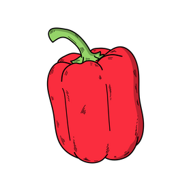 Bell pepper drawing clipart
