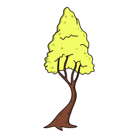 Cute fall tree drawing clipart