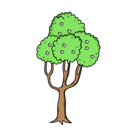 Green spring tree clipart