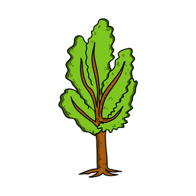 Green summer tree clipart