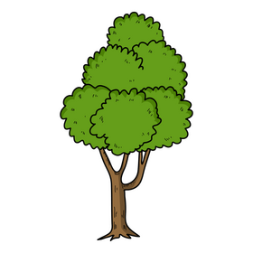 Cute tree drawing clipart