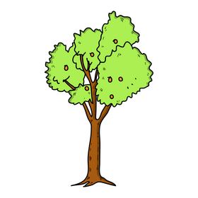 Transparent green tree drawing clipart