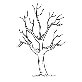 Free tree leaves black and white clipart free download