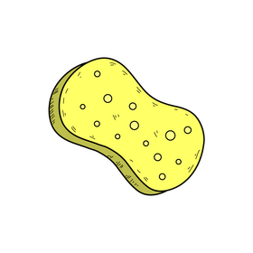 Sponge drawing clipart
