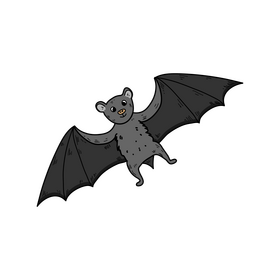 Halloween bat drawing clipart