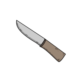 Kitchen knife drawing clipart