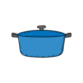 Cooking pot drawing clipart