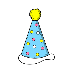 Birthday cap drawing clipart
