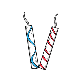 Party poppers drawing clipart