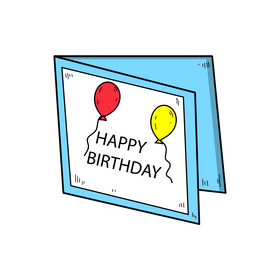 Birthday card drawing clipart