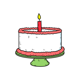 Birthday cake drawing clipart