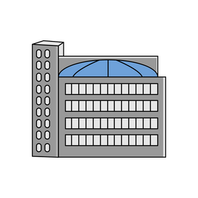 Office building drawing clipart