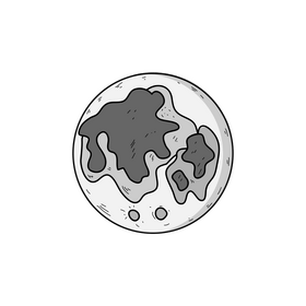 Moon drawing clipart