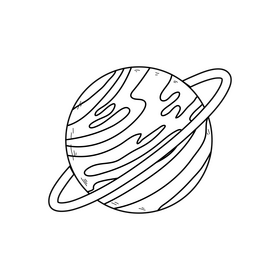 Uranus planet black and white clipart free download