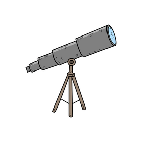 Telescope drawing clipart