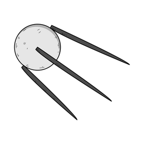 Sputnik drawing clipart
