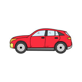 Red car drawing clipart