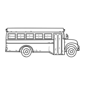 School bus drawing black and white clipart vector free download