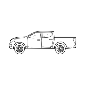 Truck drawing black and white clipart free download