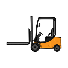 Forklift drawing clipart