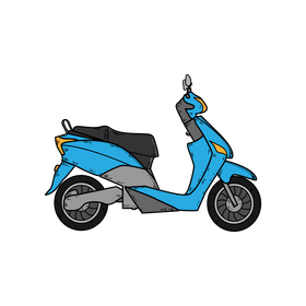 Scooter drawing clipart