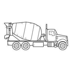 Cement truck drawing black and white clipart free download