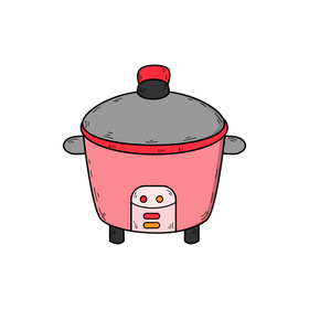 Rice cooker drawing clipart